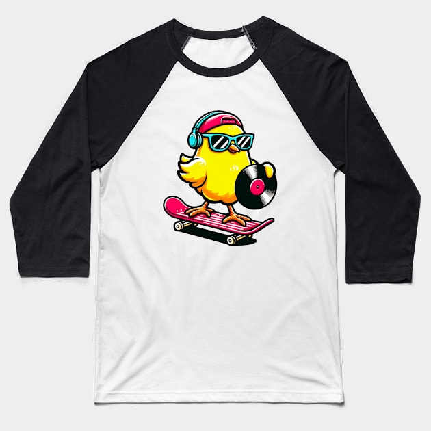 easter peeps vinyl Baseball T-Shirt by BukovskyART